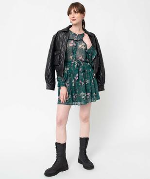 Blouse femme en voile à manches longues vue5 - GEMO(FEMME PAP) - GEMO