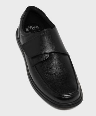 Mocassin confort dessus cuir fermeture scratch homme vue5 - G'FLEX - GEMO