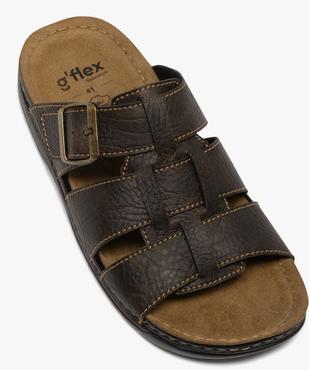 Mules confort à larges brides et semelle intérieure cuir moelleuse homme vue5 - G'FLEX - GEMO