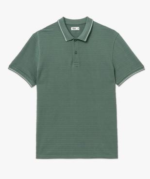 Polo à manches courtes effet rayé homme vue4 - GEMO 4G HOMME - GEMO