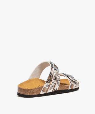 Mules femme à talon plat et brides ajustables imprimées vue4 - GEMO (CASUAL) - GEMO