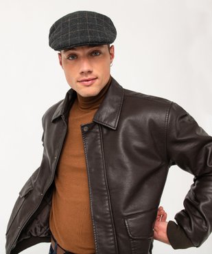 Blouson en cuir imitation avec larges poches homme vue2 - GEMO 4G HOMME - GEMO