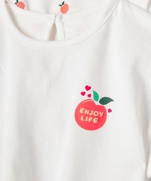 Tee-shirt manches courtes avec bas noué bébé fille (lot de 2) vue2 - GEMO 4G BEBE - GEMO