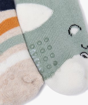 Chaussettes en maille bouclette imprimées bébé (lot de 2) vue3 - GEMO 4G BEBE - GEMO