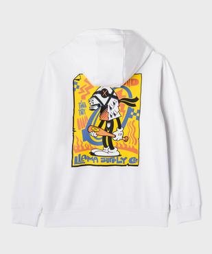 Sweat à capuche avec large motif dos garçon - Fortnite vue4 - FORTNITE - GEMO