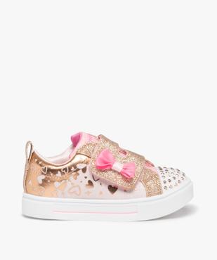 Baskets fille pailletées à scratch avec clous lumineux – Skechers Twinkle vue1 - SKECHERS - GEMO