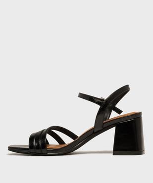 Sandales à talon trapèze et multibrides femme - Follow Me vue3 - FOLLOW ME - GEMO