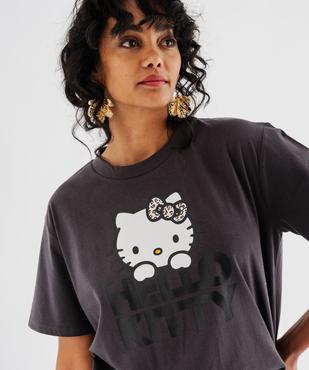 Tee-shirt à manches courtes avec motif chat femme - Hello Kitty vue2 - HELLO KITTY - GEMO