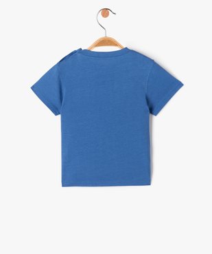 Tee-shirt manches courtes à message fantaisie bébé garçon vue3 - GEMO(BEBE DEBT) - GEMO
