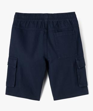 Bermuda cargo regular en coton avec taille ajustable garçon vue9 - GEMO (JUNIOR) - GEMO