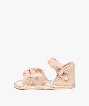 Sandales de naissance bébé fille métallisées - Minnie vue3 - MINNIE - GEMO