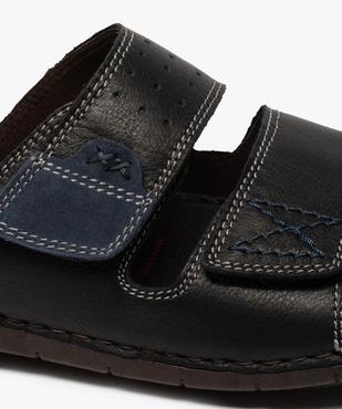 Sandales homme mules dessus et intérieur cuir vue6 - ZEN AIR - GEMO