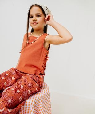 Blouse sans manches avec noeuds sur les côtés fille vue5 - GEMO 4G FILLE - GEMO