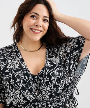 Robe de plage à motifs fleuris femme grande taille vue6 - GEMO 4G FEMME - GEMO