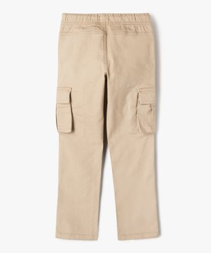 Pantalon en toile avec poches à rabat sur les cuisses garçon vue4 - GEMO (ENFANT) - GEMO