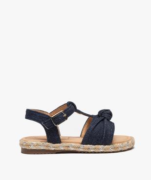 Sandales fille en denim à semelle en corde vue1 - GEMO (ENFANT) - GEMO