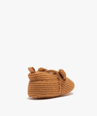 Chaussons de naissance bébé garçon ourson en tricot vue4 - GEMO 4G BEBE - GEMO