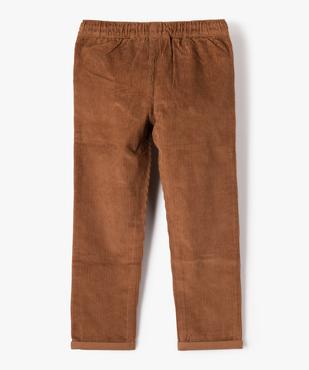 Pantalon velours coupe droite garçon vue3 - GEMO (ENFANT) - GEMO