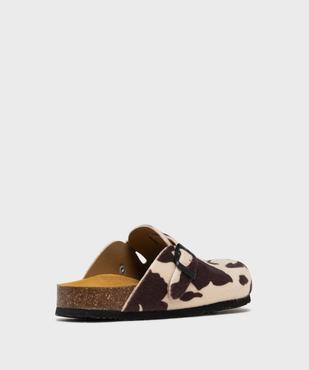 Sabots à semelle intérieure cuir imprimé pelage femme - Follow Me vue5 - FOLLOW ME - GEMO
