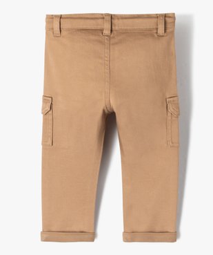 Pantalon avec poches à rabat bébé garçon vue3 - GEMO 4G BEBE - GEMO