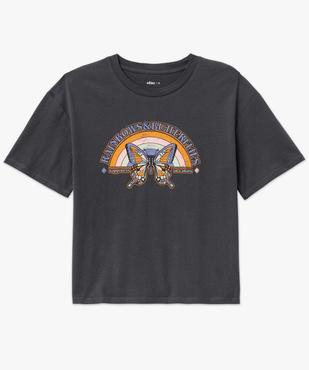 Tee-shirt à manches courtes avec motif hippie femme vue4 - GEMO 4G FEMME - GEMO