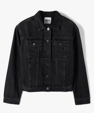 Veste fille en jean avec marques d'usures vue1 - GEMO (ENFANT) - GEMO