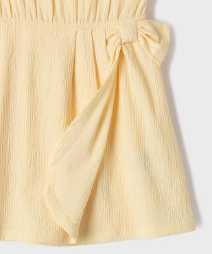 Robe courte sans manches en maille froissée fille vue3 - GEMO 4G FILLE - GEMO