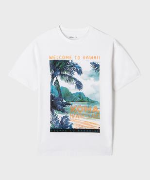 Tee-shirt manches courtes avec motif garçon vue1 - GEMO (JUNIOR) - GEMO