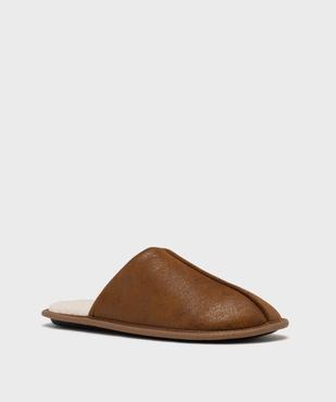 Chaussons mules doublés sherpa homme vue8 - GEMO 4G HOMME - GEMO