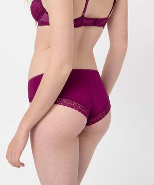 Shorty femme en microfibre et dentelle (lot de 2) vue2 - GEMO(HOMWR FEM) - GEMO