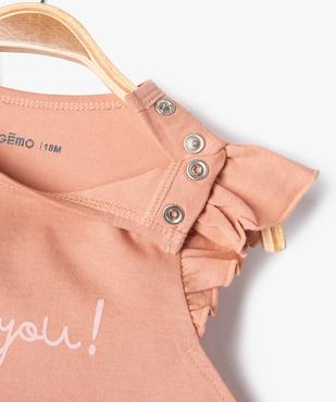 Pyjashort 2 pièces en coton avec motif lapin bébé fille vue4 - GEMO 4G BEBE - GEMO