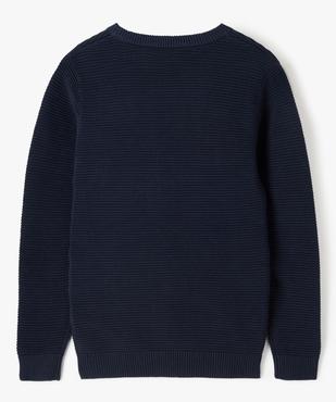 Pull garçon en maille texturée vue3 - GEMO (JUNIOR) - GEMO
