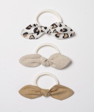 Élastique mousse avec nœud fantaisie (lot de 3) vue1 - GEMO (ACCESS) - GEMO