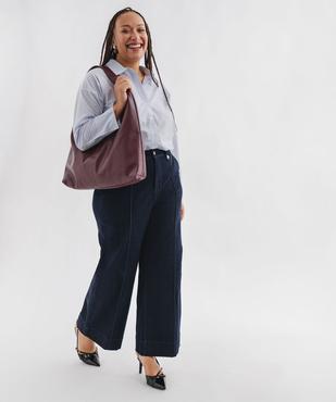 Jean wide leg taille haute femme grande taille vue1 - GEMO (G TAILLE) - GEMO