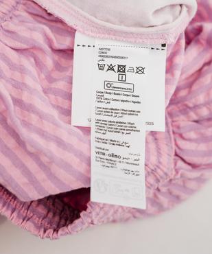 Pantalon ample en coton gaufré avec taille élastique femme vue5 - GEMO(FEMME PAP) - GEMO