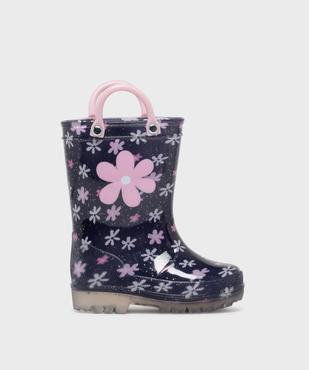 Bottes de pluie à fleurs et paillettes bébé fille - Little Love vue1 - LITTLE LOVE - GEMO