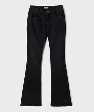 Jean flare en denim extensible délavé fille vue1 - GEMO (JUNIOR) - GEMO