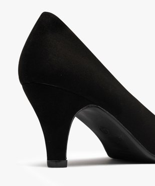 Escarpins femme à petit talon en suédine unis et à bout rond vue6 - VALENTINA BALDA - GEMO