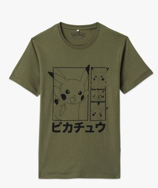 Tee-shirt manches courtes imprimé Pikachu homme - Pokémon vue4 - POKEMON - GEMO
