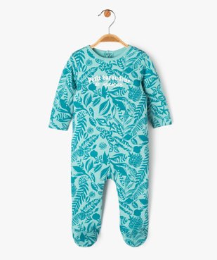 Pyjama dors-bien avec motifs exotiques et message bébé vue1 - GEMO 4G BEBE - GEMO