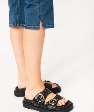 Pantacourt femme en toile denim extensible vue6 - GEMO 4G FEMME - GEMO