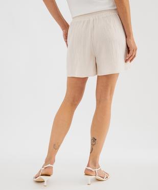 Short ample en gaze de coton femme vue4 - GEMO(FEMME PAP) - GEMO
