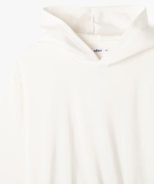 Sweat à capuche coupe courte avec intérieur molletonné fille vue2 - GEMO (JUNIOR) - GEMO