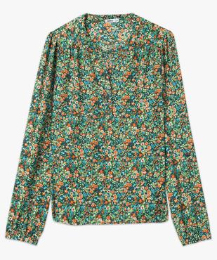 Blouse femme imprimée à manches longues retroussables vue4 - GEMO(FEMME PAP) - GEMO
