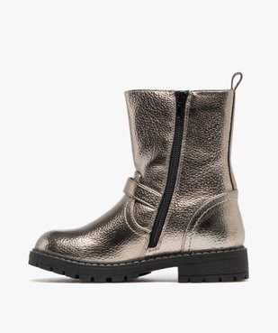 Bottines esprit biker en matière brillante fille - Lovely Wings vue3 - LOVELY WINGS - GEMO