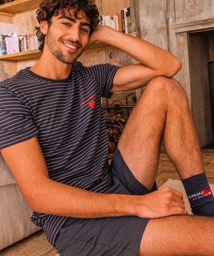 Pyjashort homme mix&match imprimé cœur vue7 - GEMO(HOMWR HOM) - GEMO