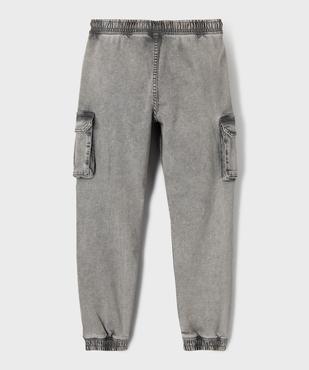 Jean slim cargo en denim extensible délavée garçon vue4 - GEMO 4G GARCON - GEMO