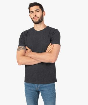 Tee-shirt homme à manches courtes uni vue1 - GEMO 4G HOMME - GEMO