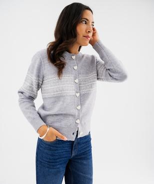 Pull à col polo femme vue1 - GEMO(FEMME PAP) - GEMO