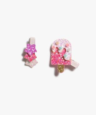 Pince à cheveux fille pailletée (lot de 2) vue1 - GEMO (ENFANT) - GEMO